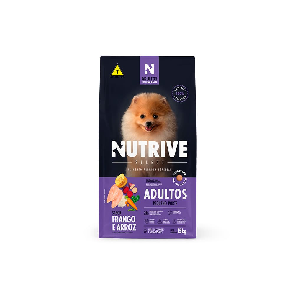 Nutrive Cães Porte Pequeno Frango e Arroz 15kg