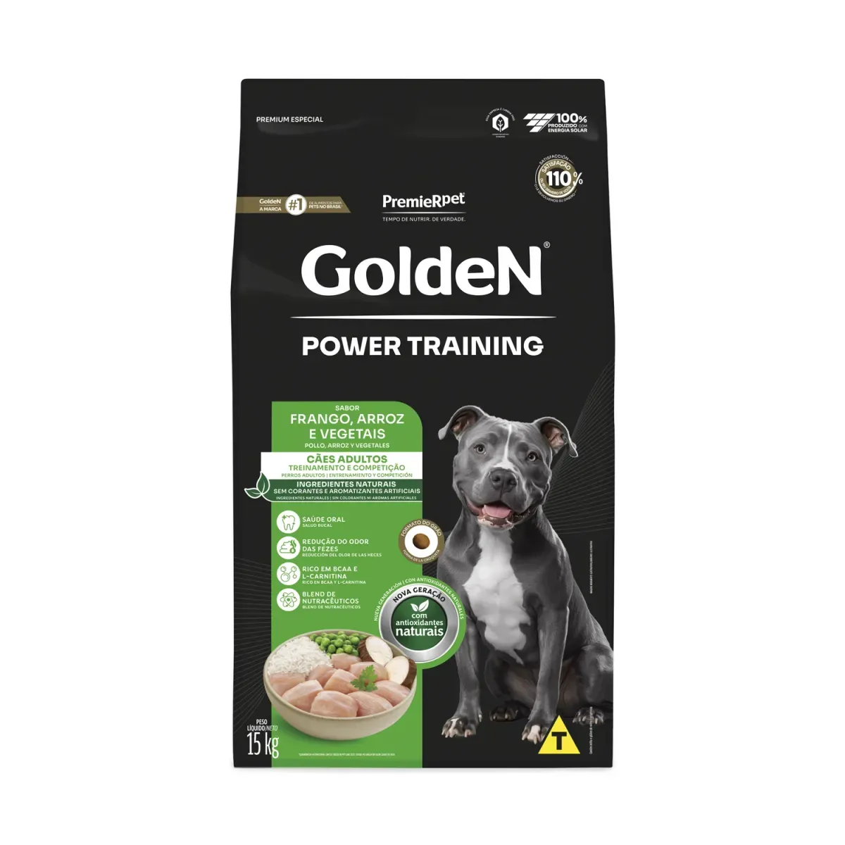 Golden Power Training Cães Adultos Frango e Arroz 15kg