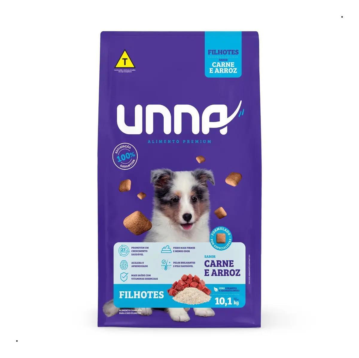 Unna Cães Filhotes Carne 10kg