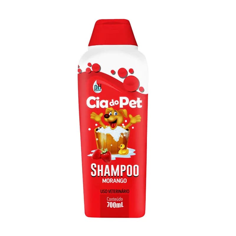Shampoo Cia do Pet Morango para Cães e Gatos 700ml