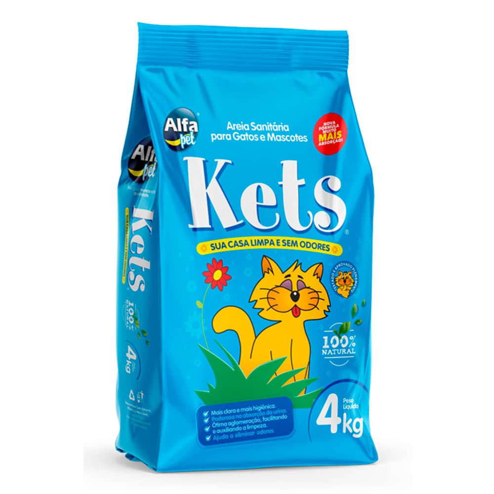 Areia Higiênica Kets 4kg