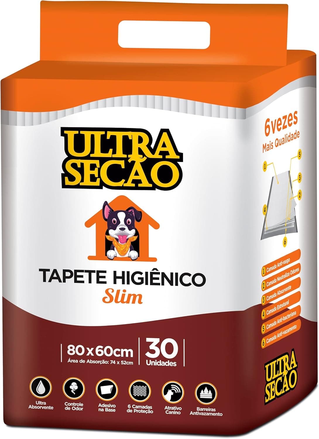 Tapete Higiênico UltraSecão 30 UN. (60x60cm)